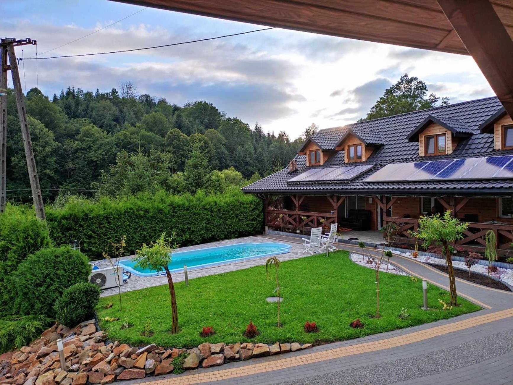 Jaskowa Chata Bieszczady Apartament Z Basenem Baligród Buitenkant foto